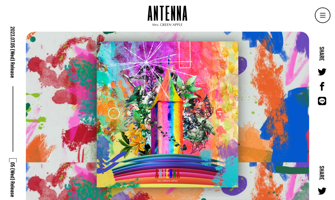 Mrs. GREEN APPLE 5th Original Full Album『ANTENNA』特設サイト
