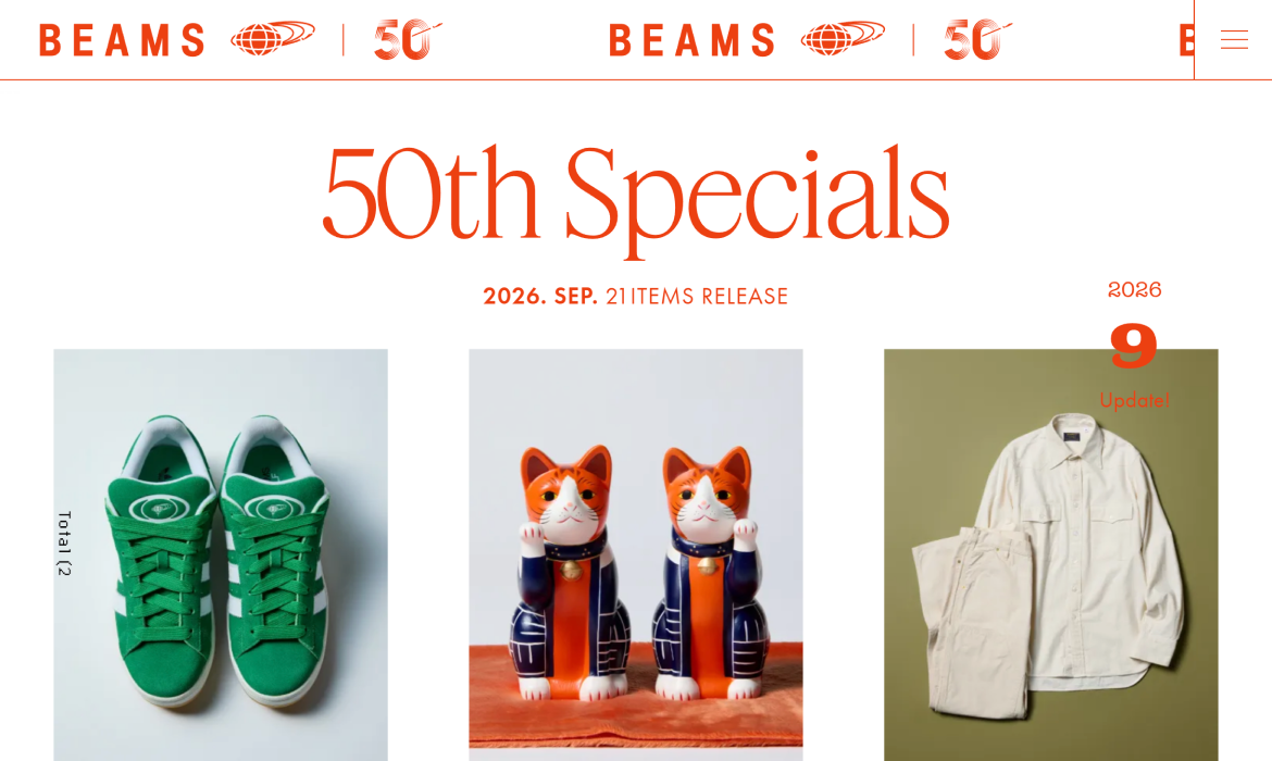 Specials | BEAMS 50th | BEAMS